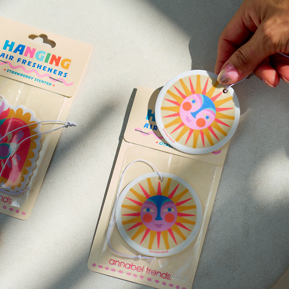 Annabel Trends hanging air fresheners in fiesta design