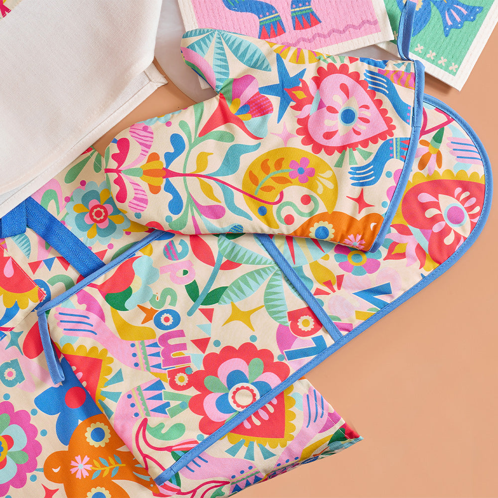 annabel trends fiesta cotton kitchen range oven mitts