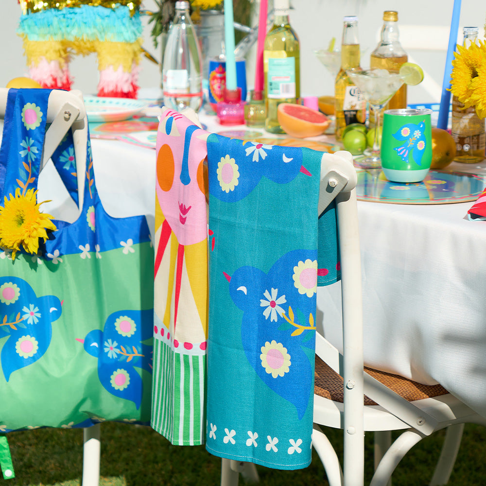 Annabel Trends Fiesta cotton printed tea towel 