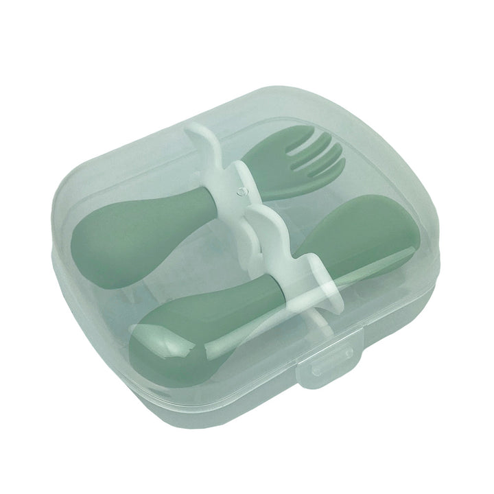 annabel trends flower fork and spoon packaging green
