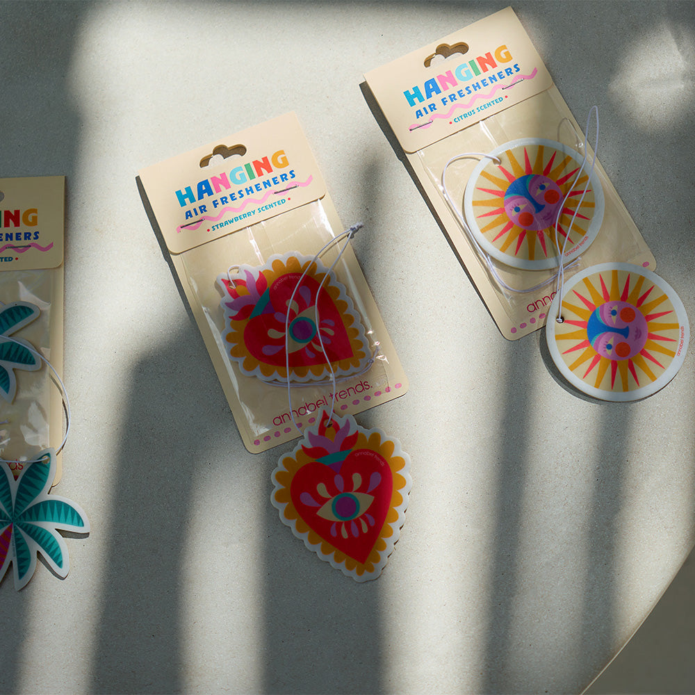 Annabel Trends hanging air fresheners in fiesta design