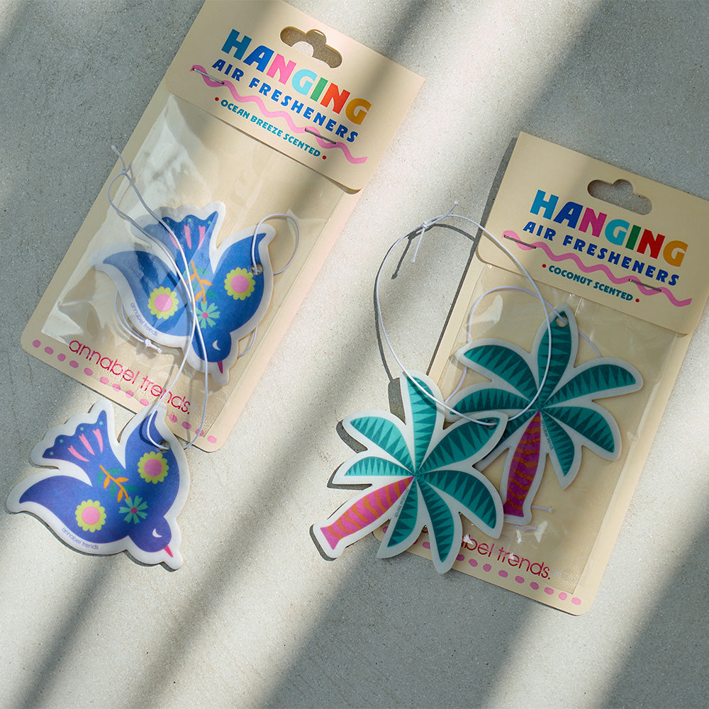 Annabel Trends hanging air fresheners in fiesta design
