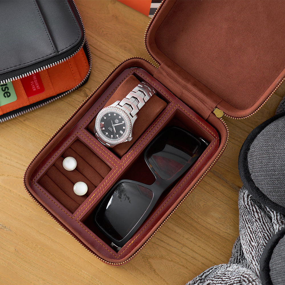 Annabel Trends Gentlemans travel box for watches, rings and more