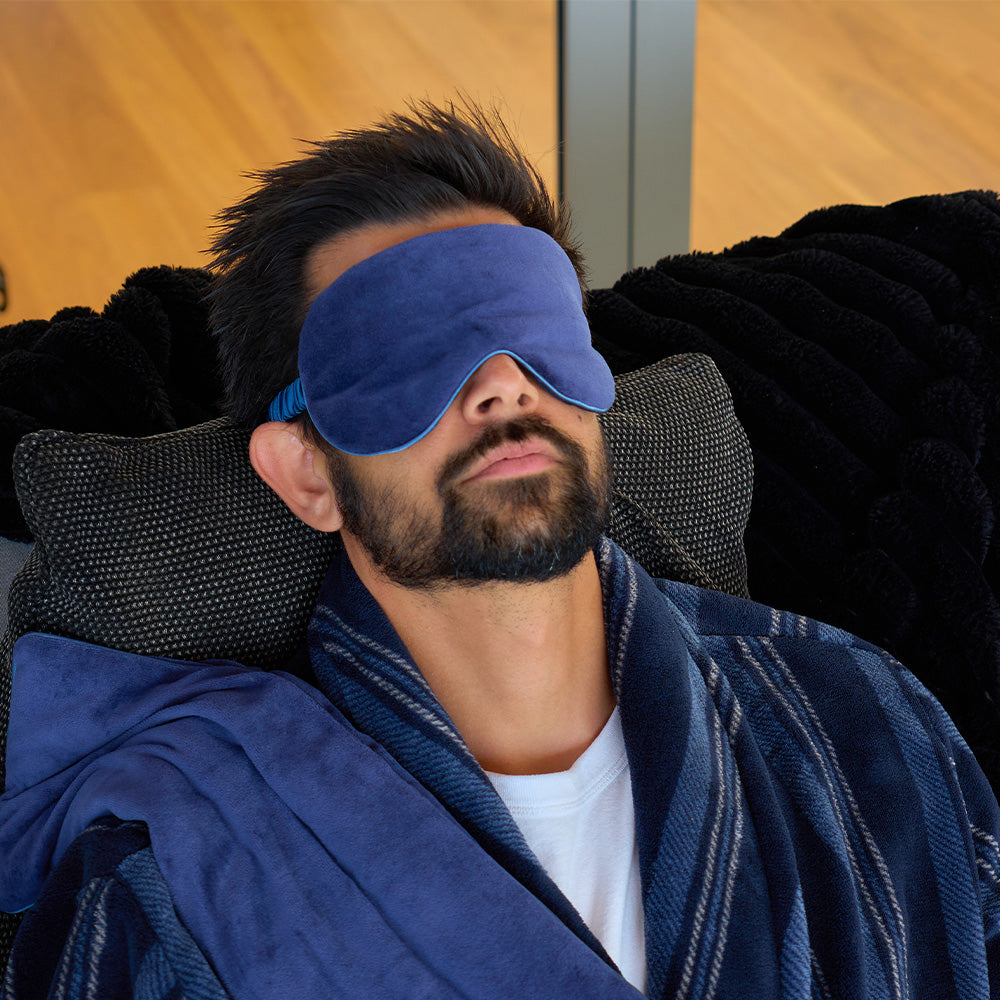 AT Mens - Velvet Sleep Mask - Navy