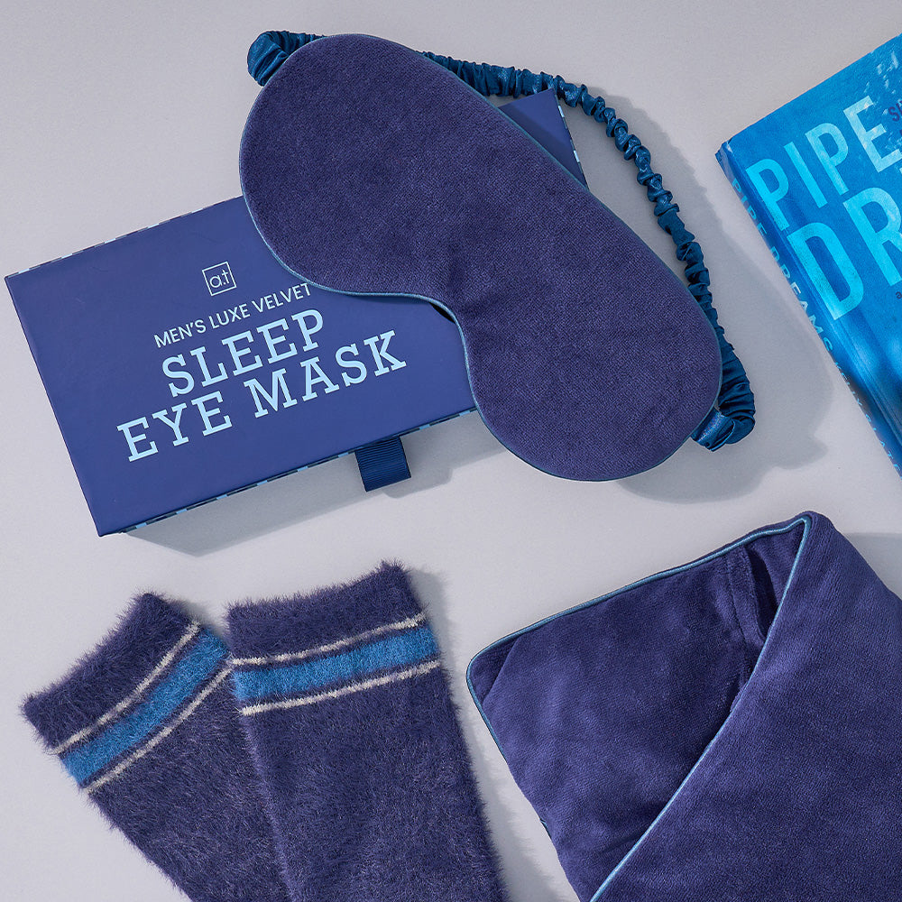 AT Mens - Velvet Sleep Mask - Navy