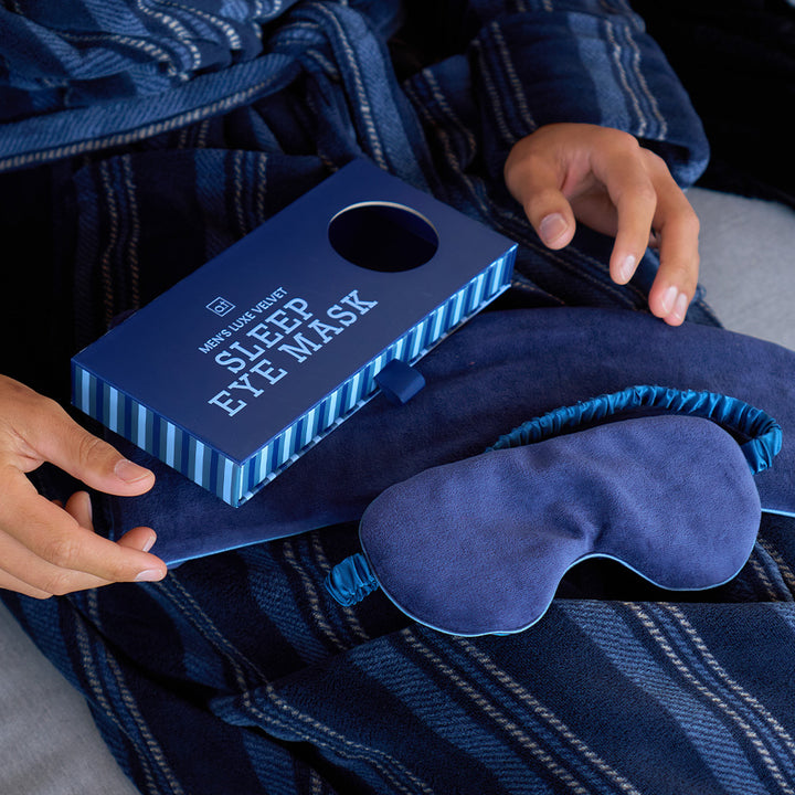 AT Mens - Velvet Sleep Mask - Navy