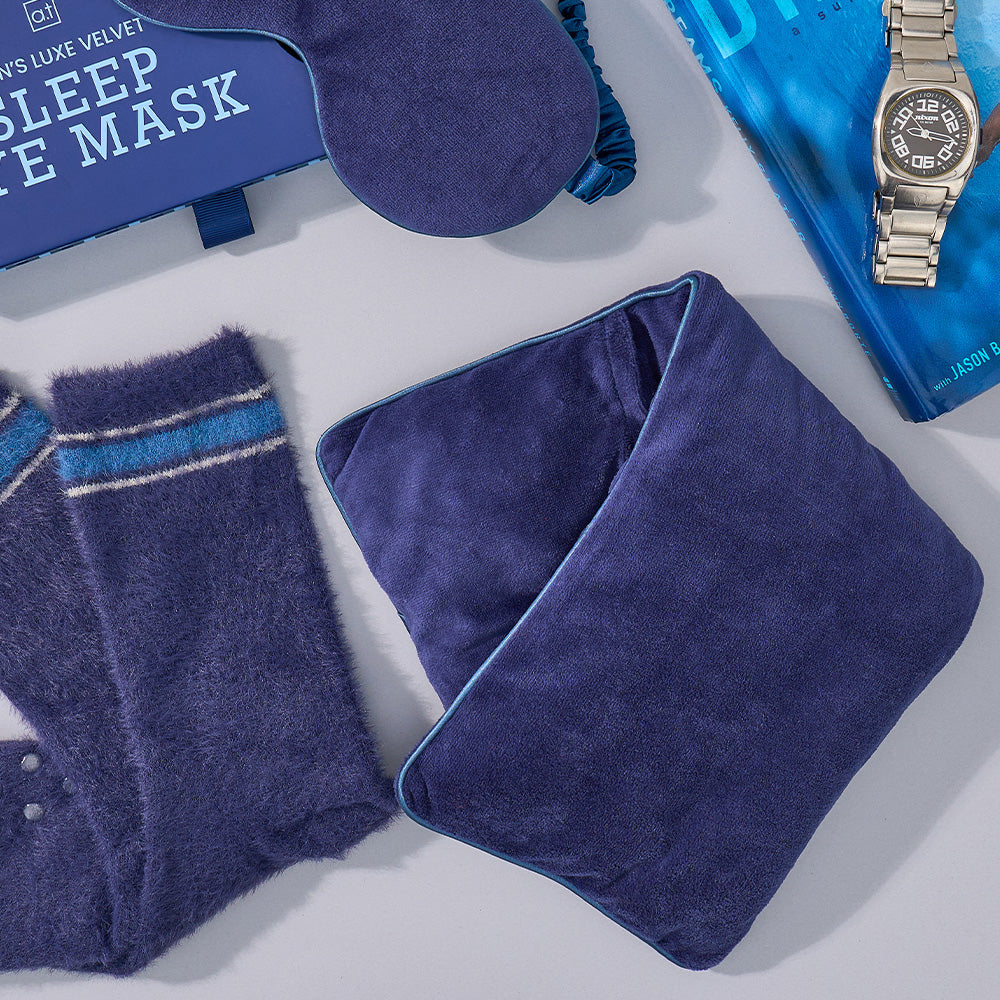 Men's Velvet Heat Pillow - Navy