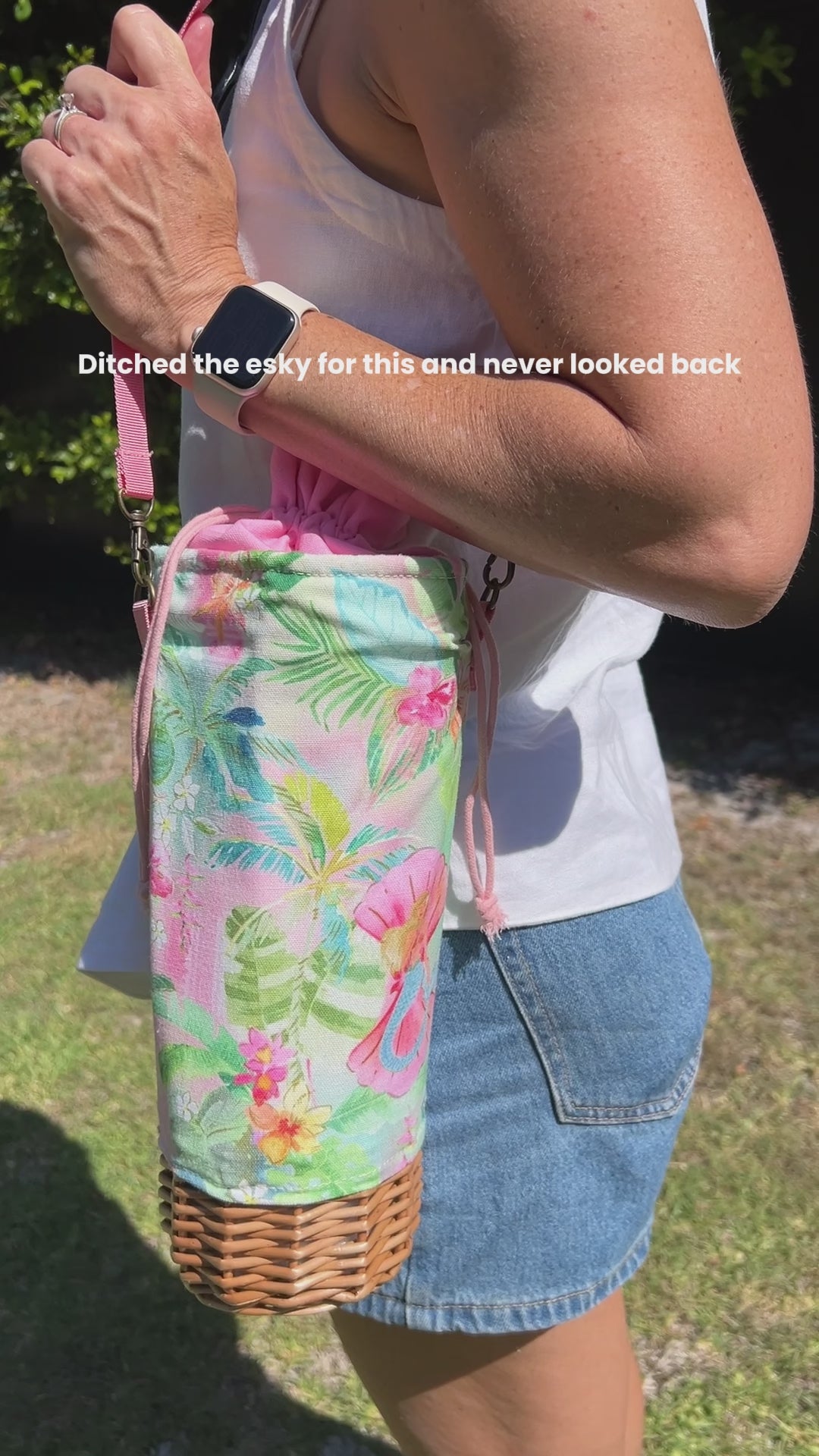 Picnic Bottle Bag - Wicker