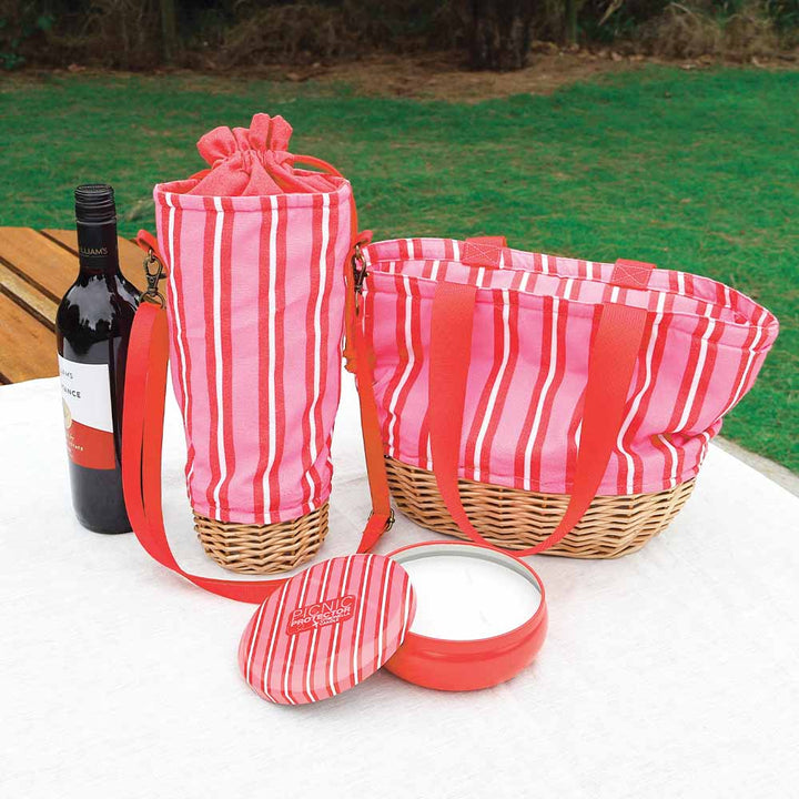 Picnic Bottle Bag - Wicker