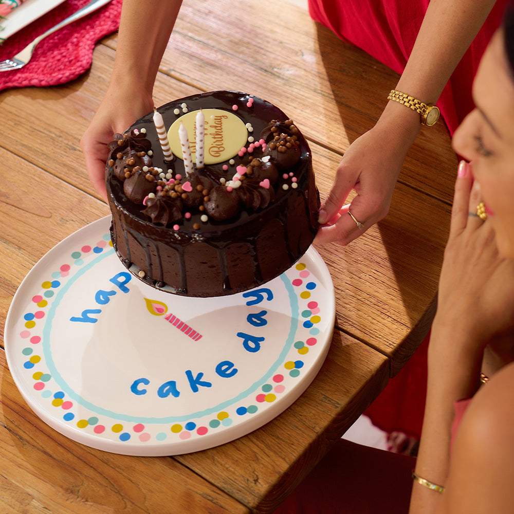 Annabel Trends Serving plate happy cake day - birthday plate
