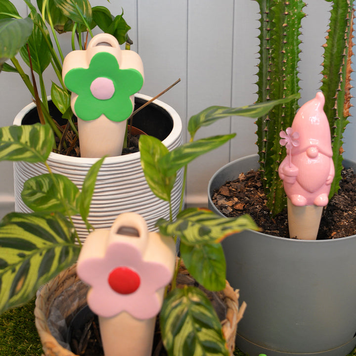 Annabel Trends Sprout Plant Waterers - flower and gnome