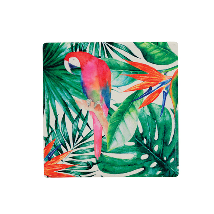 Coaster Set - Ceramic - Tropical Birds