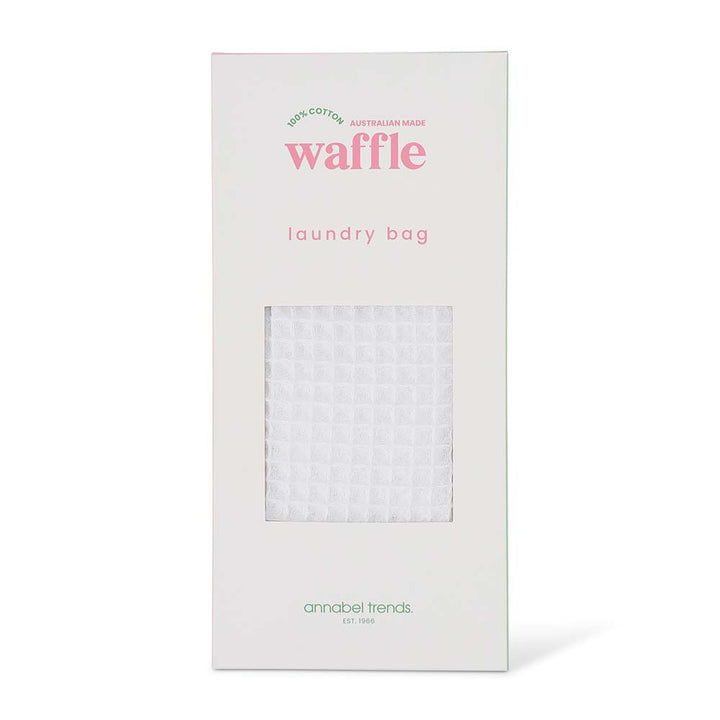 Waffle laundry bag packaging with 'annabel Trends' branding on a white background