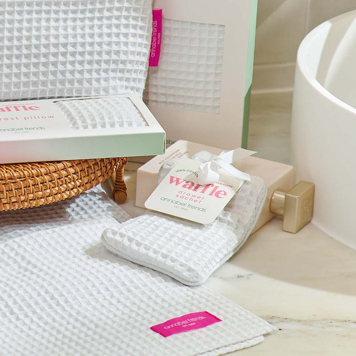Hand Towel - Waffle Cotton - White