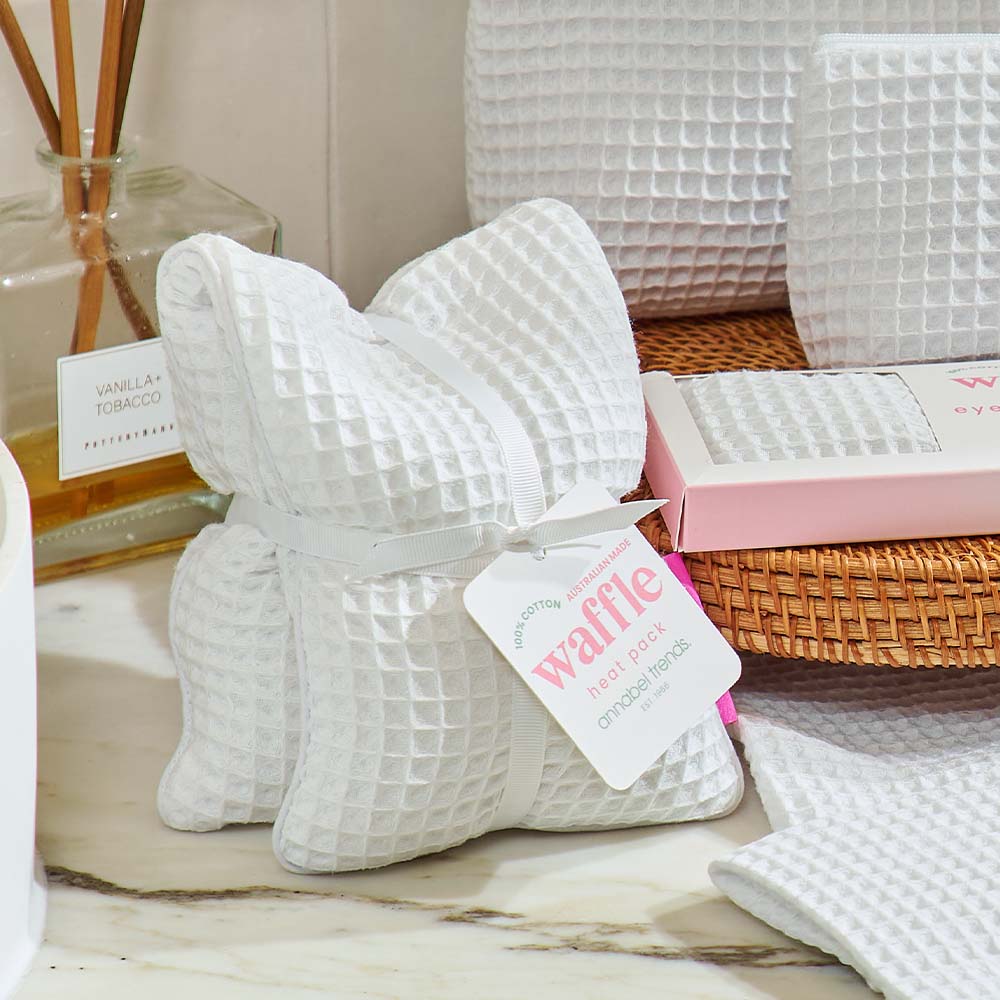 Heat Pillow - Waffle Cotton - White