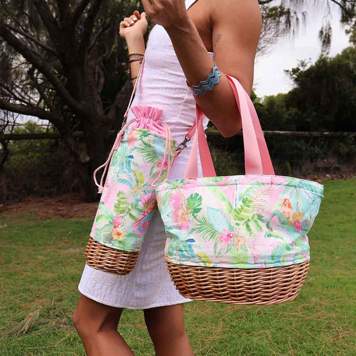 Picnic Bottle Bag - Wicker