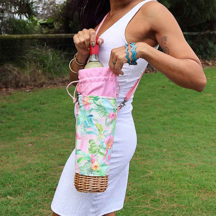 Picnic Bottle Bag - Wicker