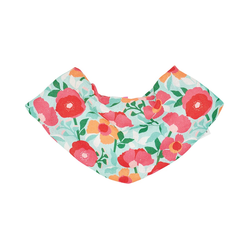 Baby's Bandana Bib. Linen. Sherbet PoppiesDesign