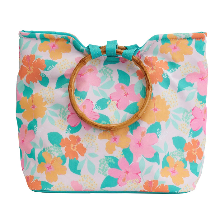 Insulated Tote - hibiscus