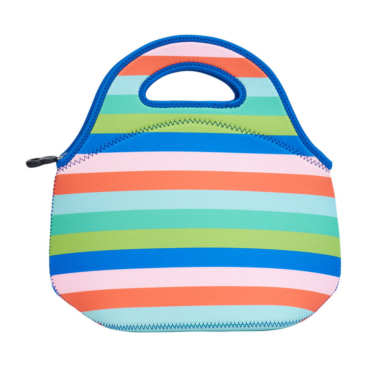 Neoprene lunch bag bright stripe
