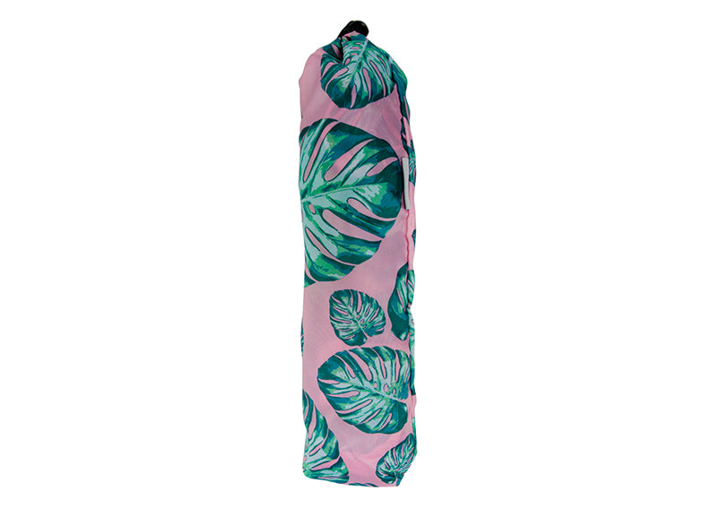 Shopping Trolley Bag - Monstera Pink