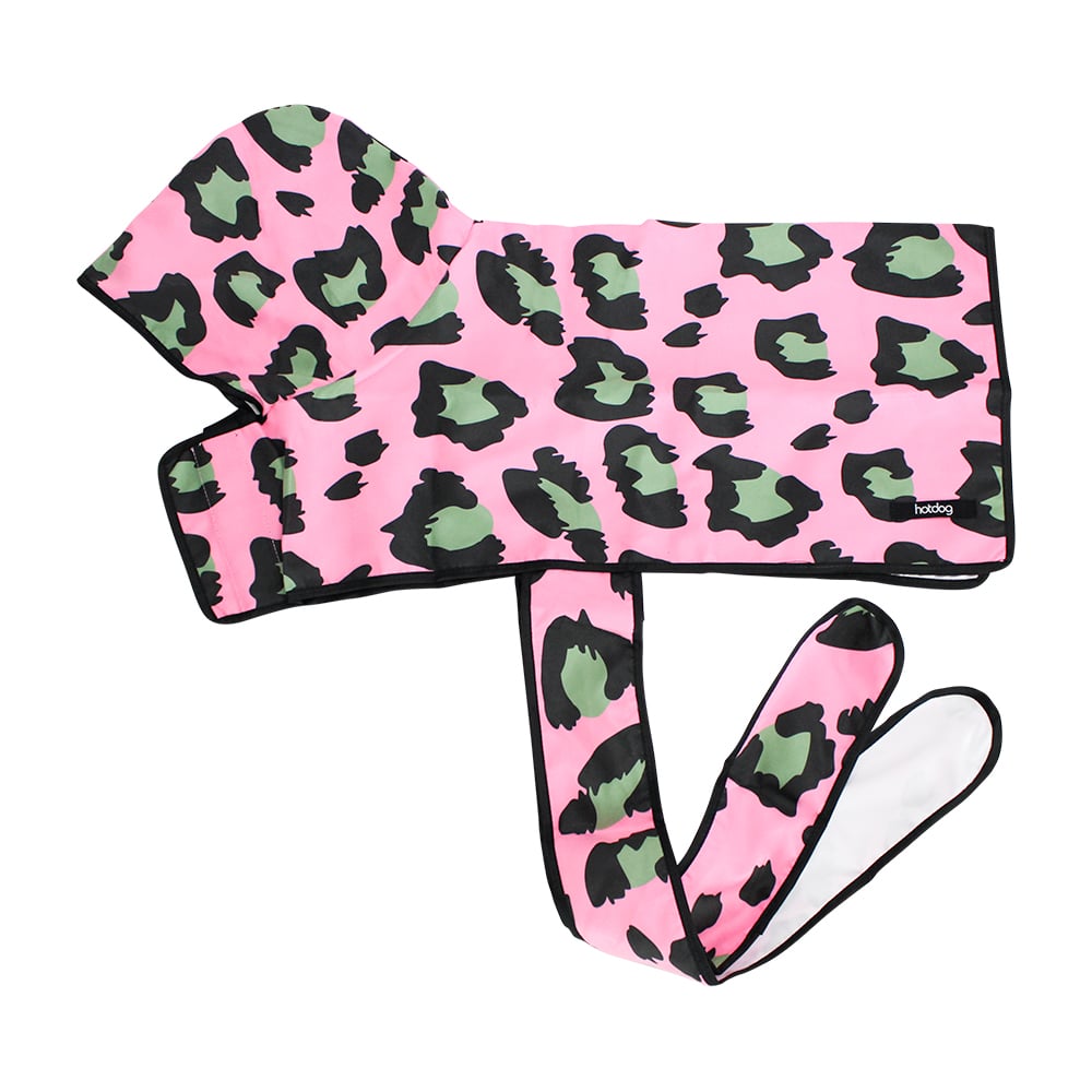 Hot Dog - Beach Hoodie Towel - Pink Ocelot