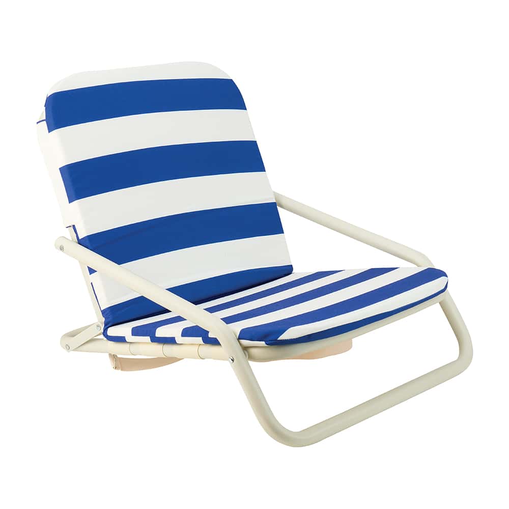 Deluxe Beach Chair - Navy Stripe