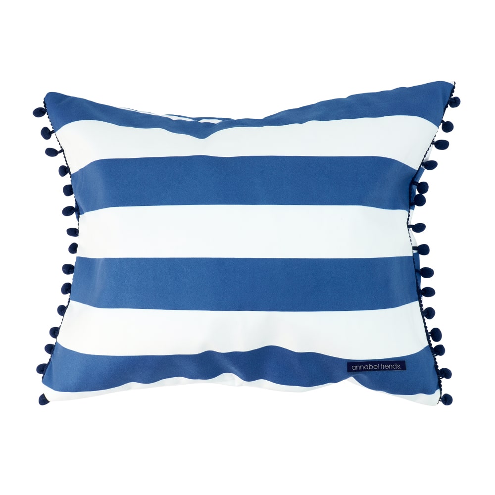 Inflatable Beach Pillow - Navy Stripe