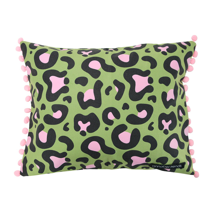 Inflatable Beach Pillow - Ocelot Pink Khaki