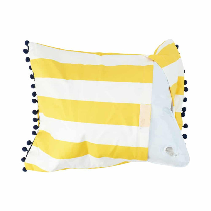 Inflatable Beach Pillow - Yellow Stripe