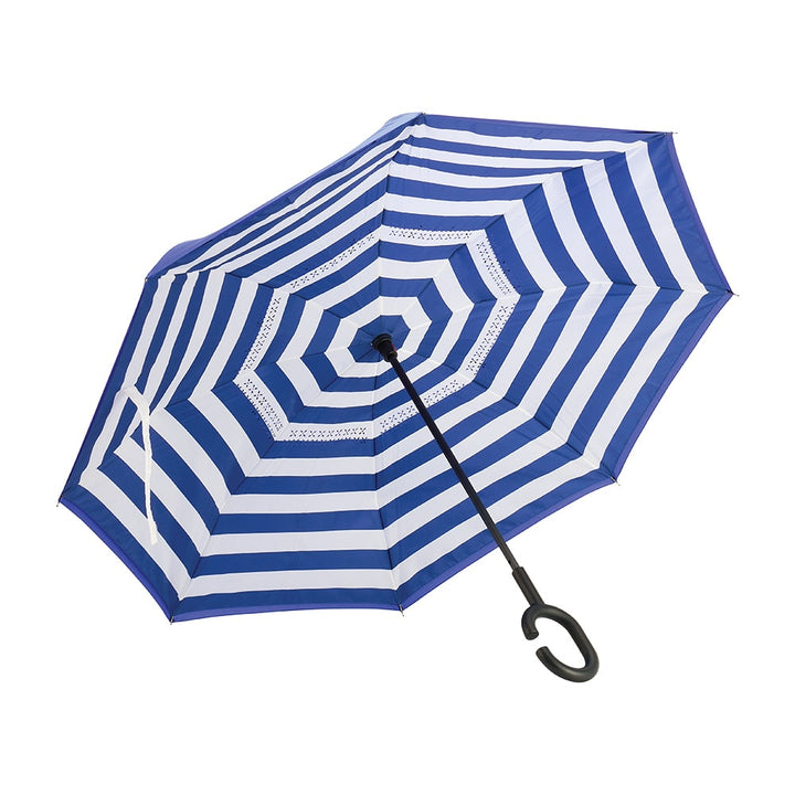 Reverse Umbrella navy stripe