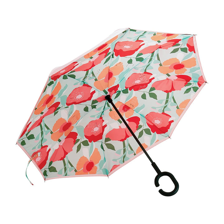 Reverse Umbrella - sherbet poppies