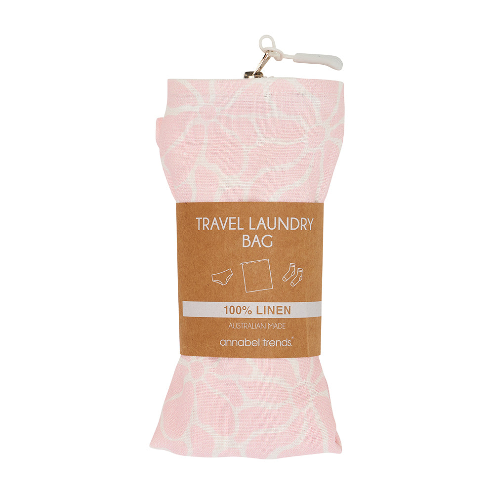 Laundry Bag - Linen - Pink Petal Floral