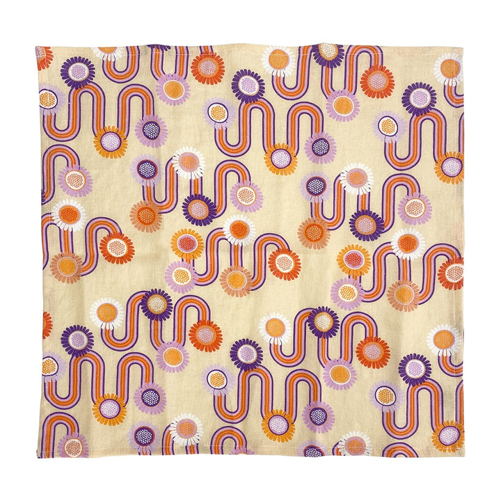 Napkin Set - Linen - Groovy Rainbows