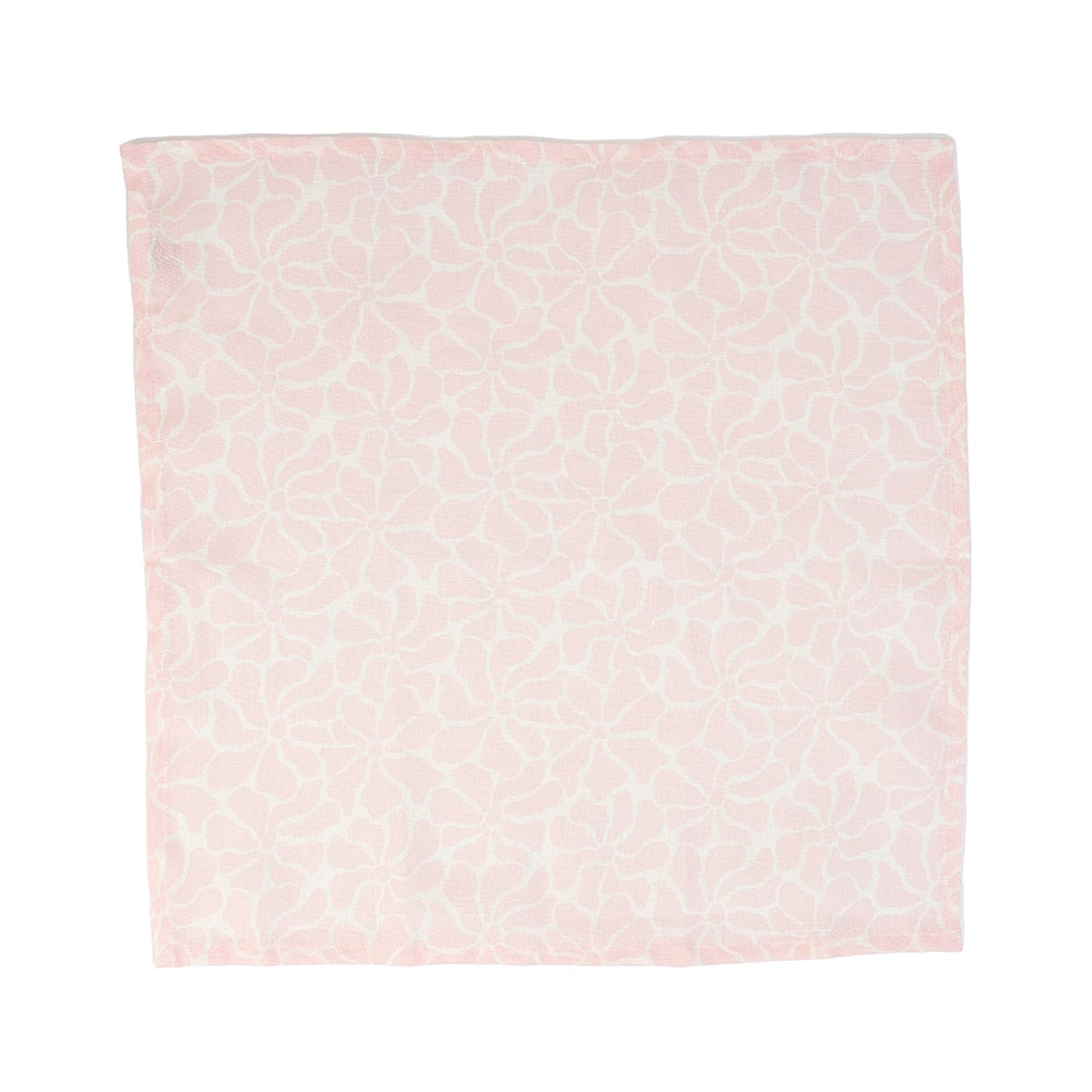 Napkin Set - Linen - Pink Petal Floral