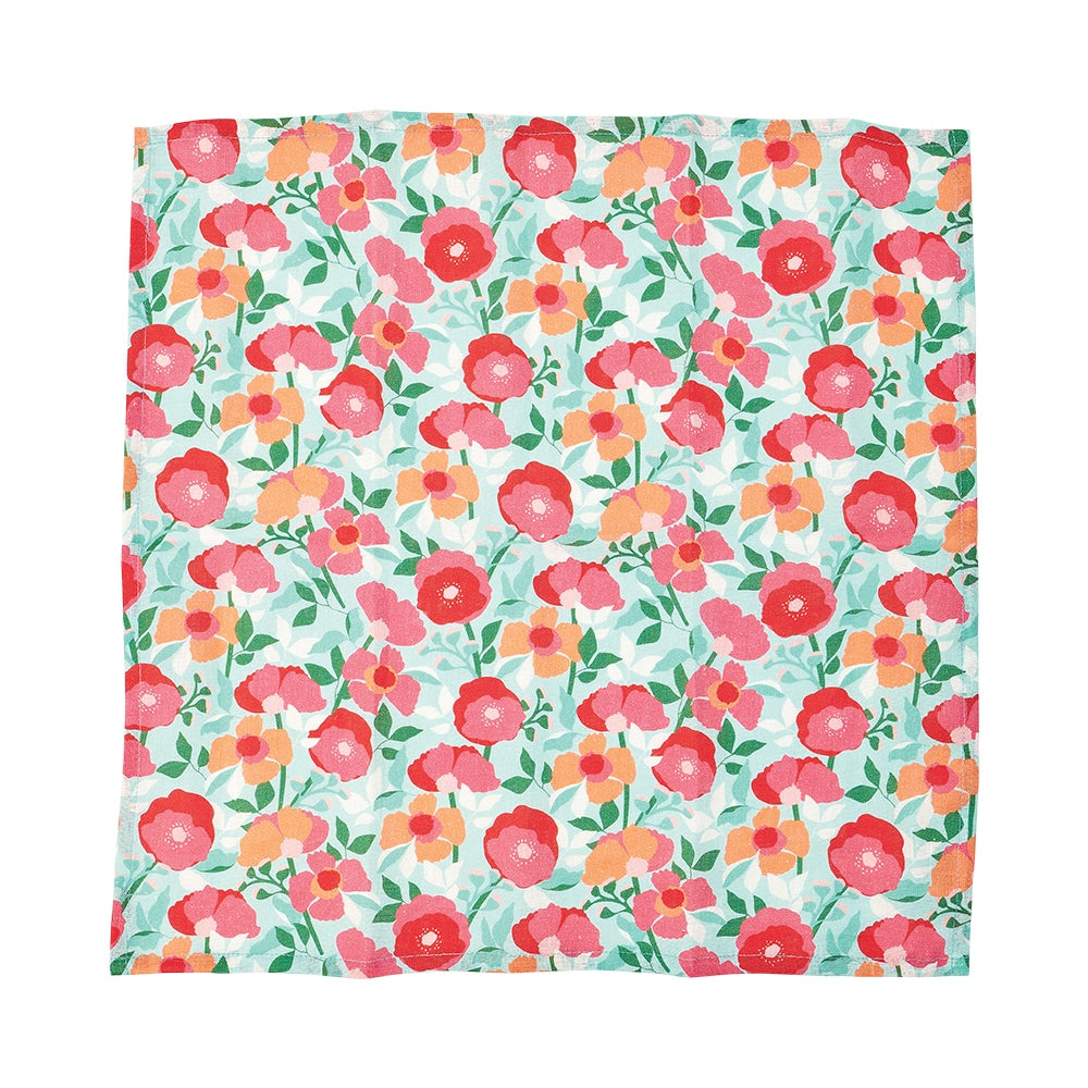 Napkin Set - Linen - Sherbet Poppies