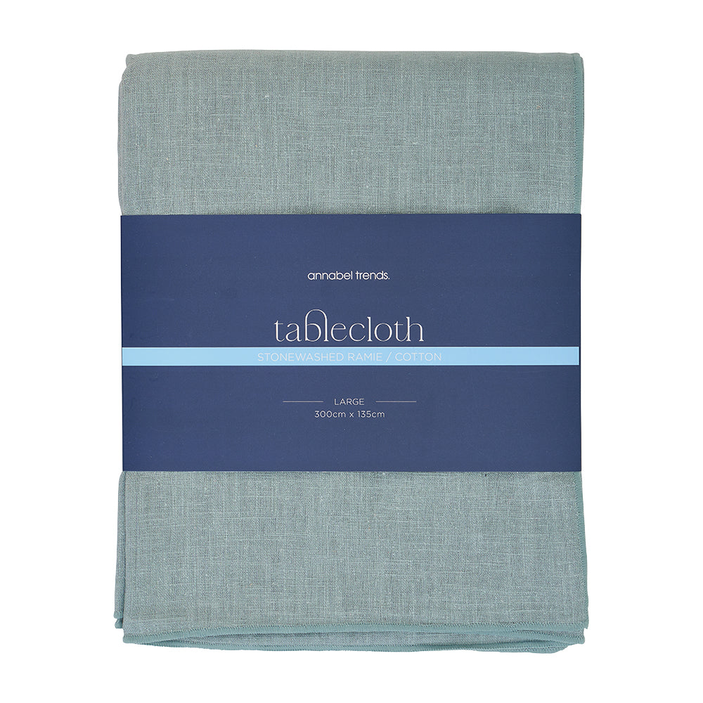 Tablecloth- Stonewashed - 300cm - Sage