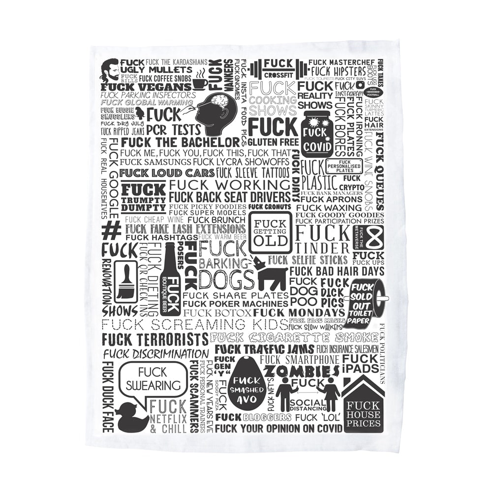 f word tea towel