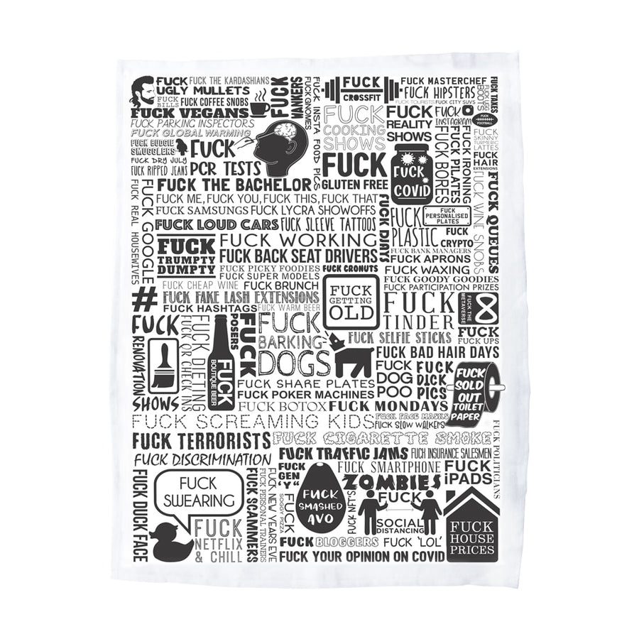 f word tea towel