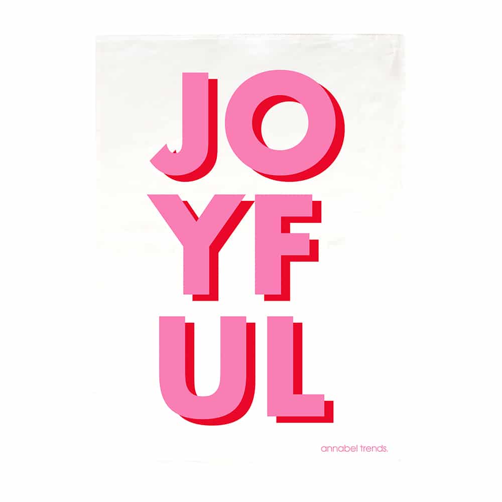 Joyful Christmas tea towel