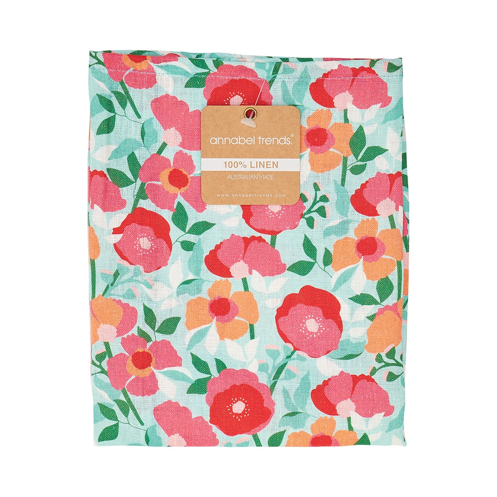 Tea Towel - Linen - Sherbet Poppies