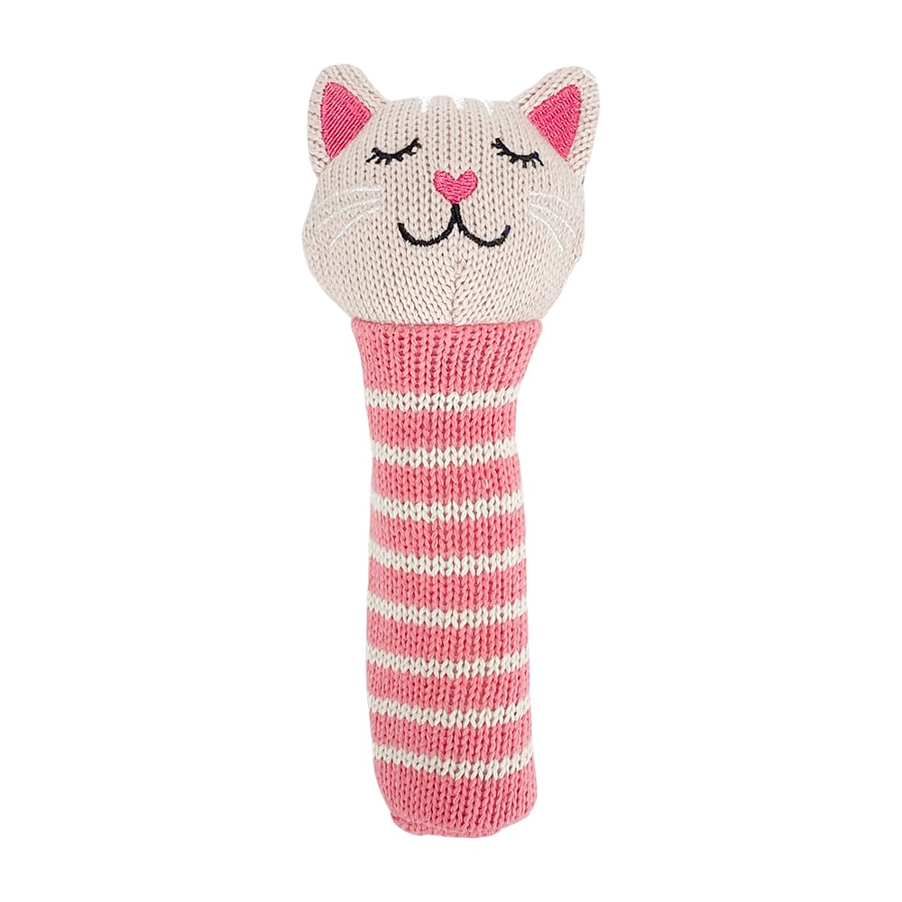 Hand Rattle - Knit - Kitten