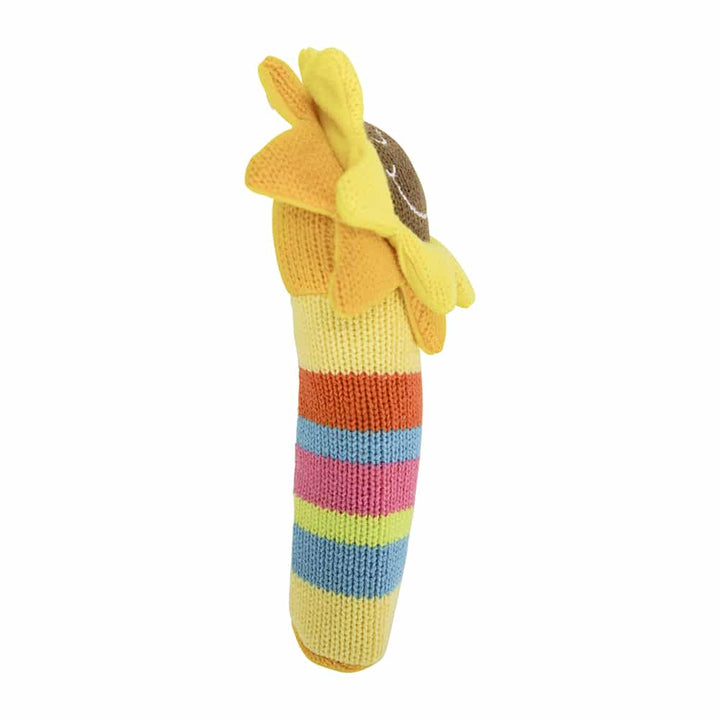 Hand Rattle - Knit - Sunflower