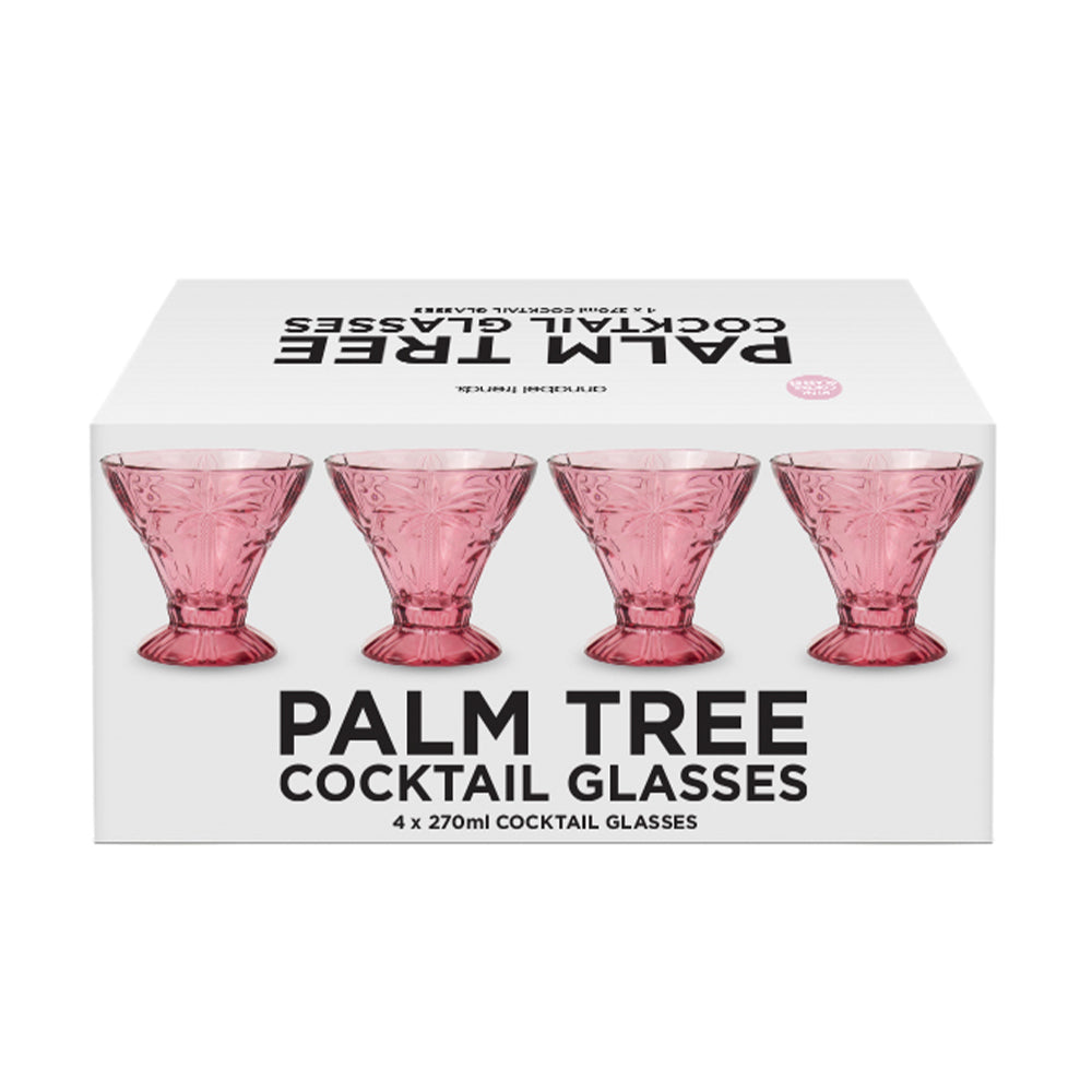 Cocktail Glass Set - Palm Tree