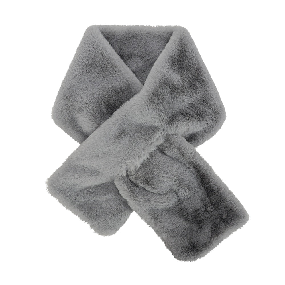 Faux Fur scarf - grey