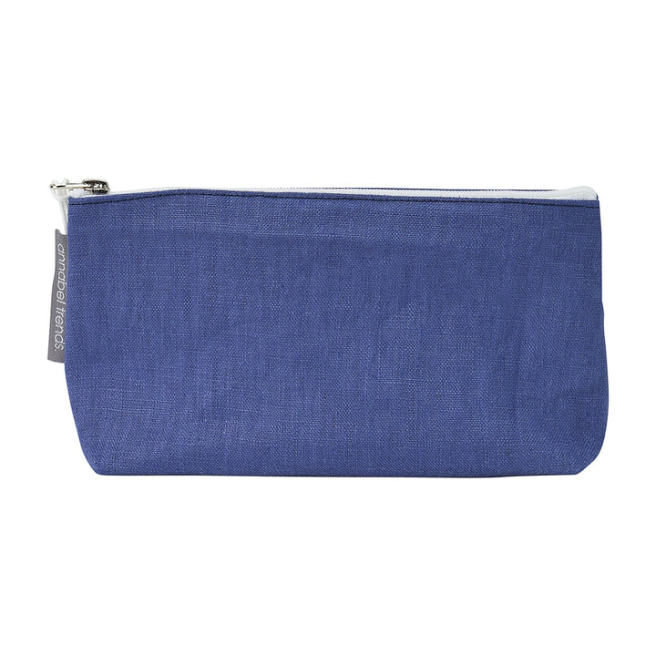 Cosmetic Bag - Linen - Small - Pacific Blue
