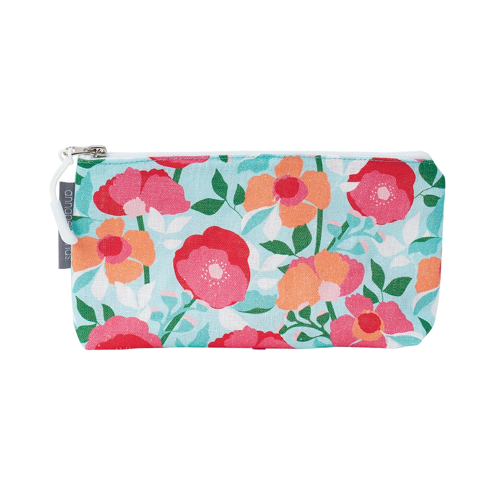 Cosmetic Bag - Linen - Small - Sherbet Poppies
