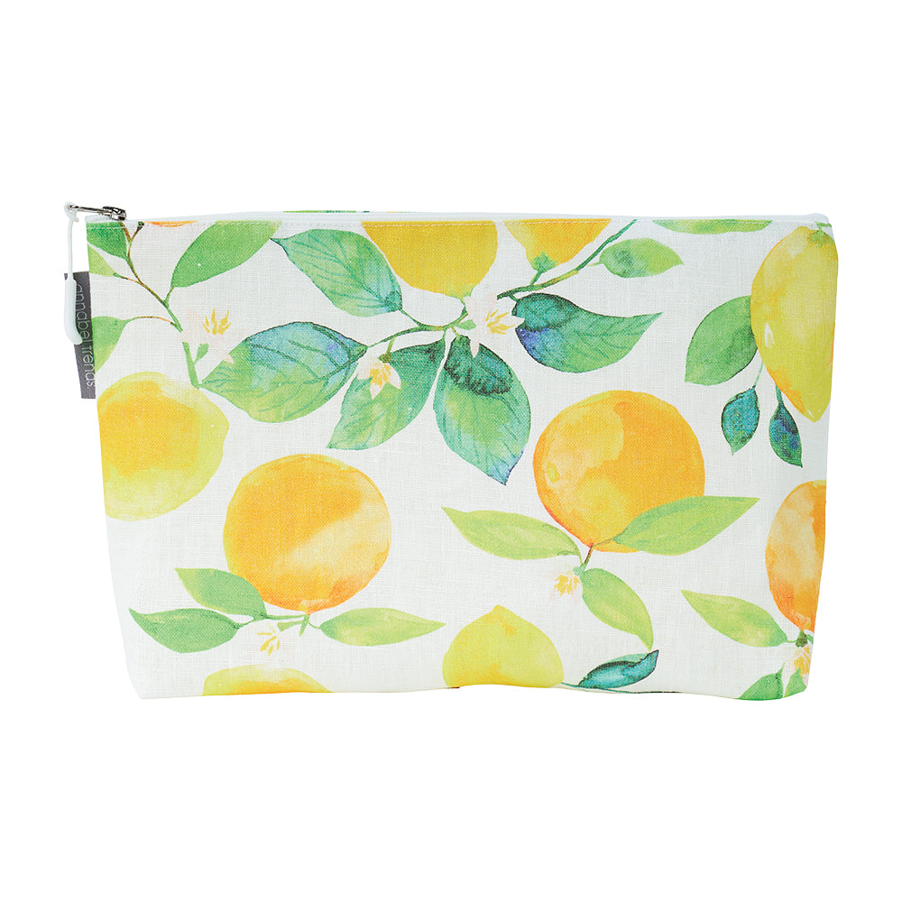Cosmetic Bag - Linen - Large - Amalfi Citrus