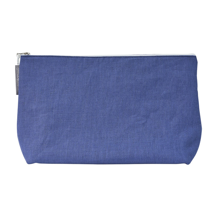 Cosmetic Bag - Linen - Large - Pacific Blue