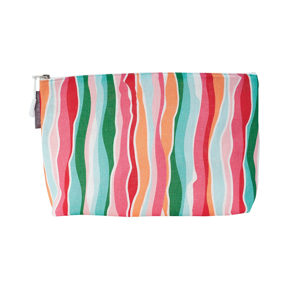 Cosmetic Bag - Linen - Large - Sherbet Ribbons